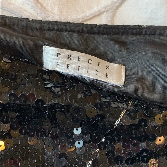 Précis Petite Blk Sequin with swirl pattern skirt - Picture 8 of 11